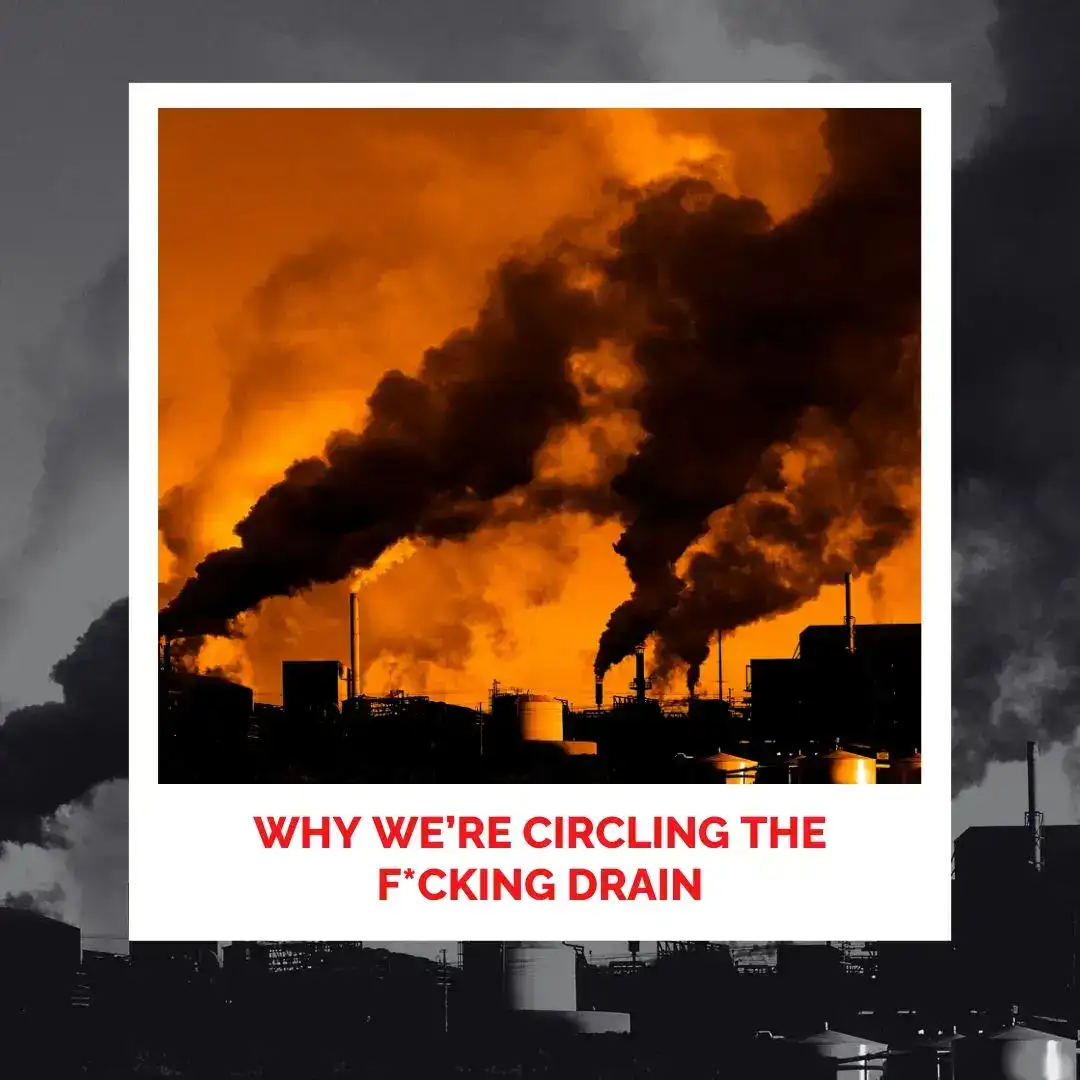 Pollution from factories releasing toxic smoke into the atmosphere.