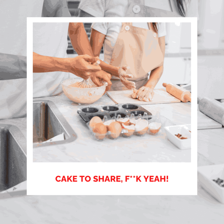 Group of people baking cake together in a kitchen for sharing happiness and connection.