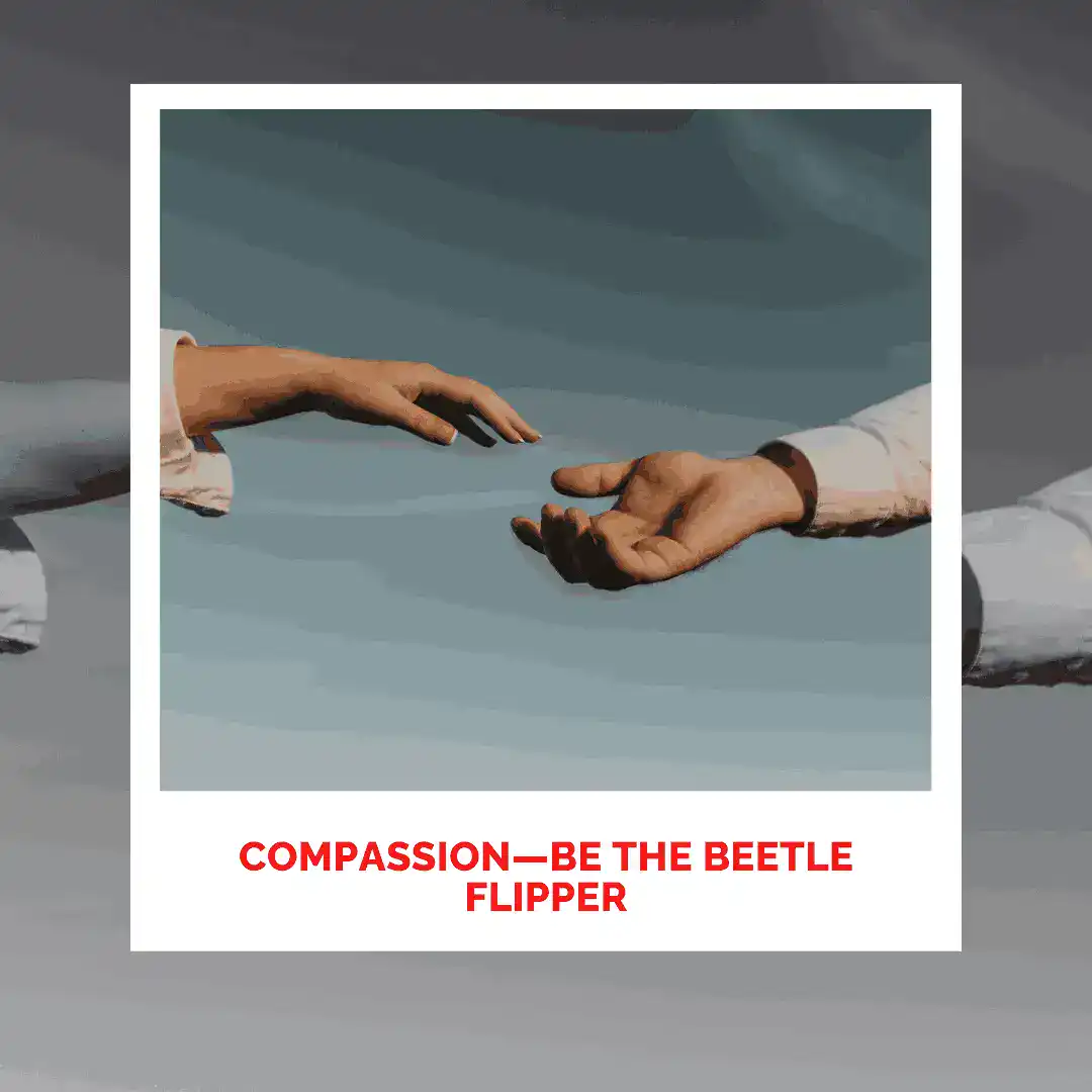 Two hands reaching out, symbolizing compassion and connection.