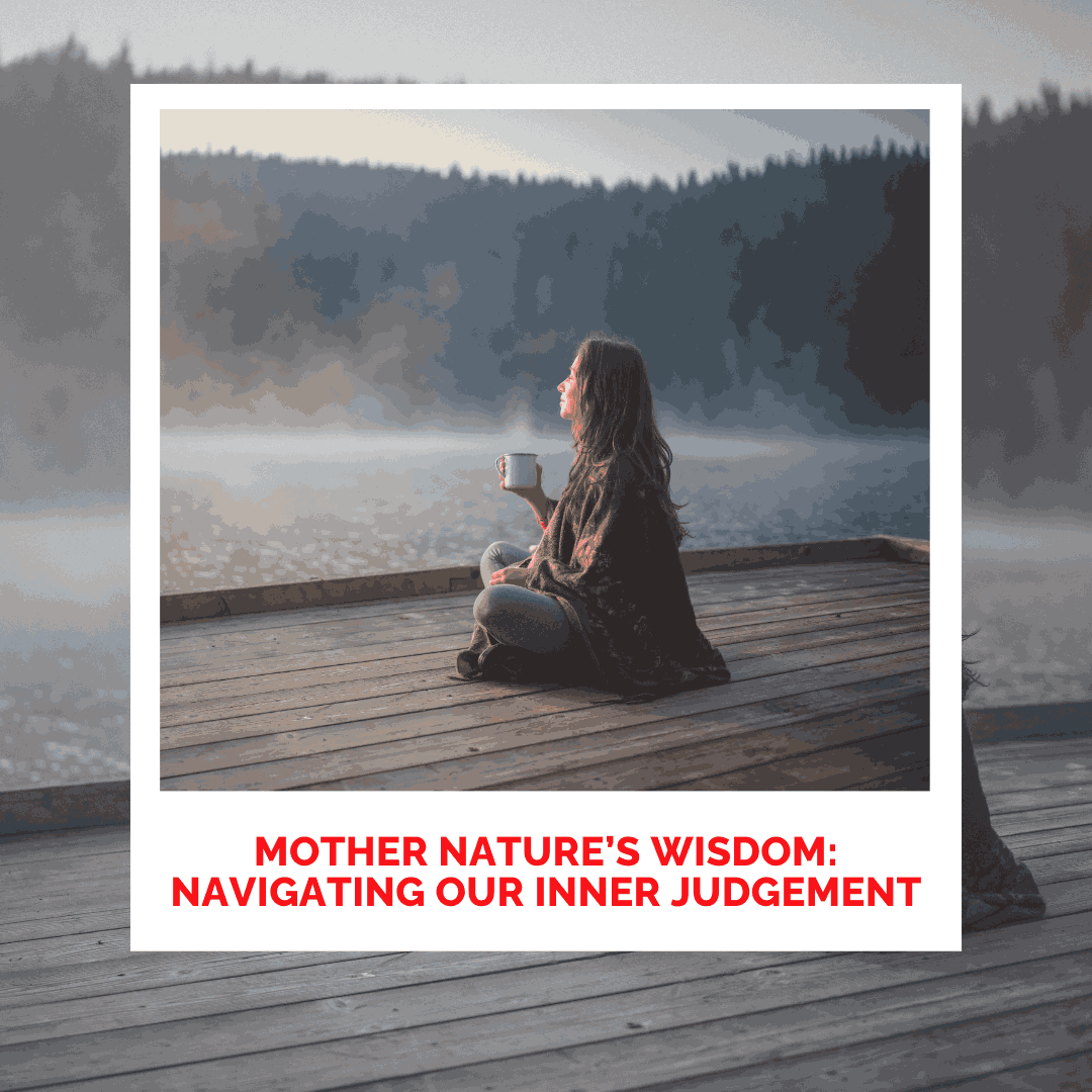 Woman meditating by a lake, embracing nature's calm and wisdom.