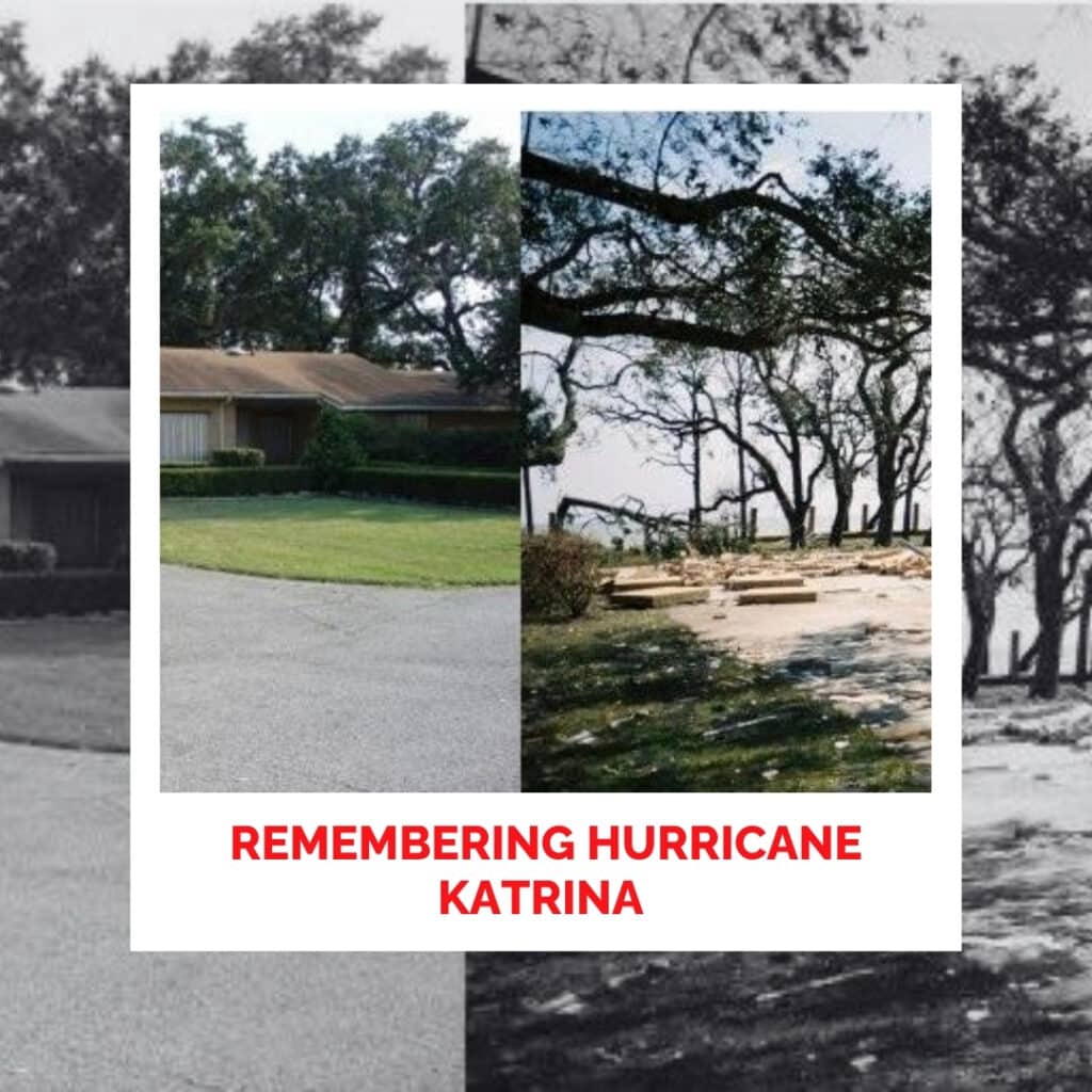 Remembering Hurricane Katrina - Laura Foster's house before and after the storm.